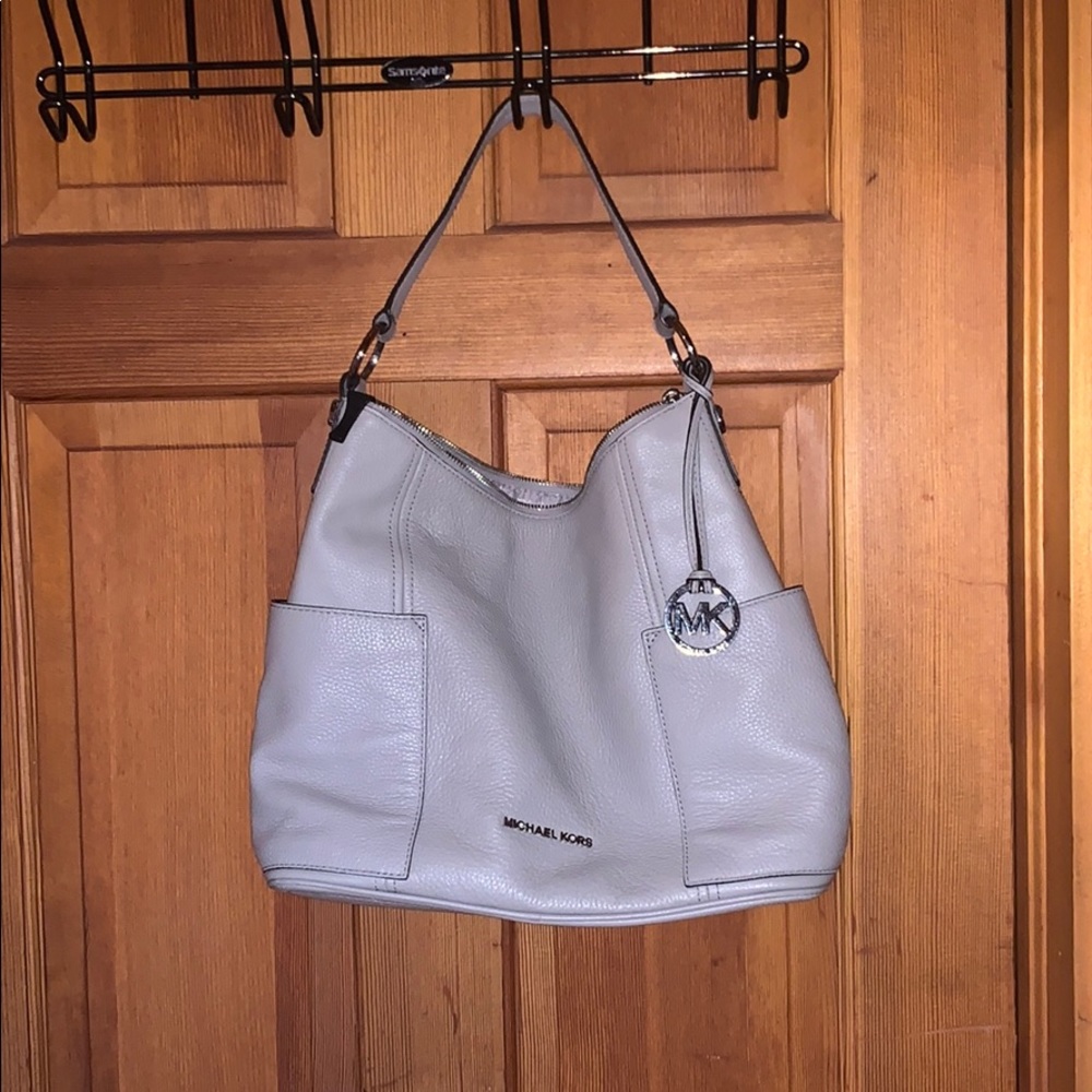 Michael Kors Grey Leather Purse